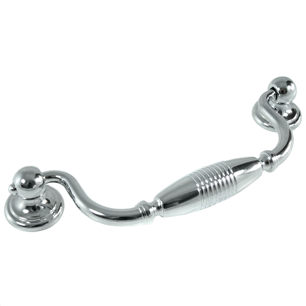 Mng 5" Striped Drop Pull, Polished Chrome 15915